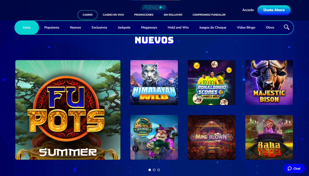Juegos de tragamonedas en Fundalor Casino México